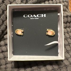 Coach stud earrings
